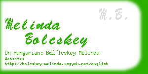 melinda bolcskey business card